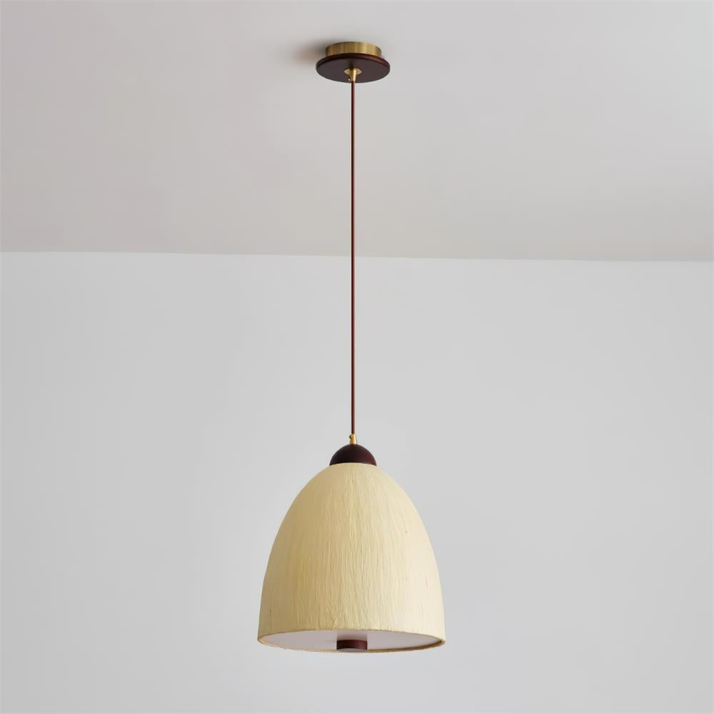 Doria Textured Rice-Paper Pendant Lamp - Letslighting