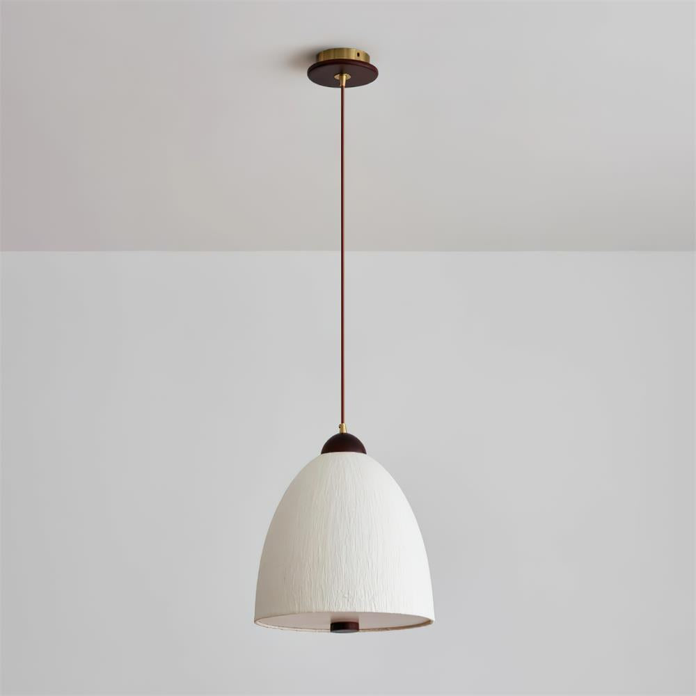 Doria Textured Rice-Paper Pendant Lamp - Letslighting