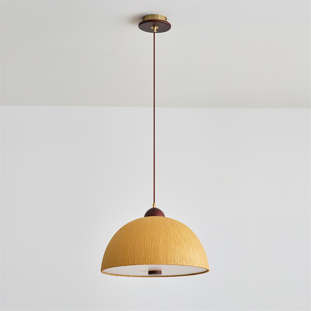 Doria Textured Rice-Paper Pendant Lamp - Letslighting