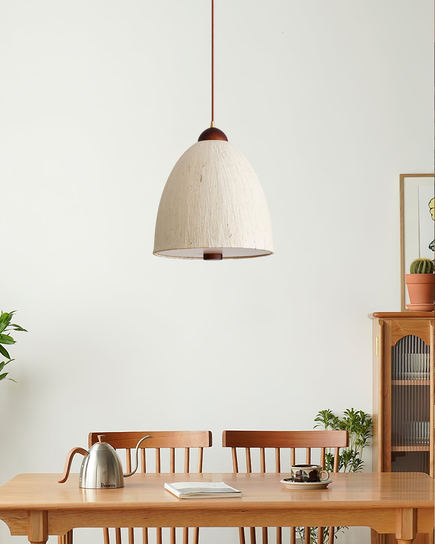Doria Textured Rice-Paper Pendant Lamp - Letslighting