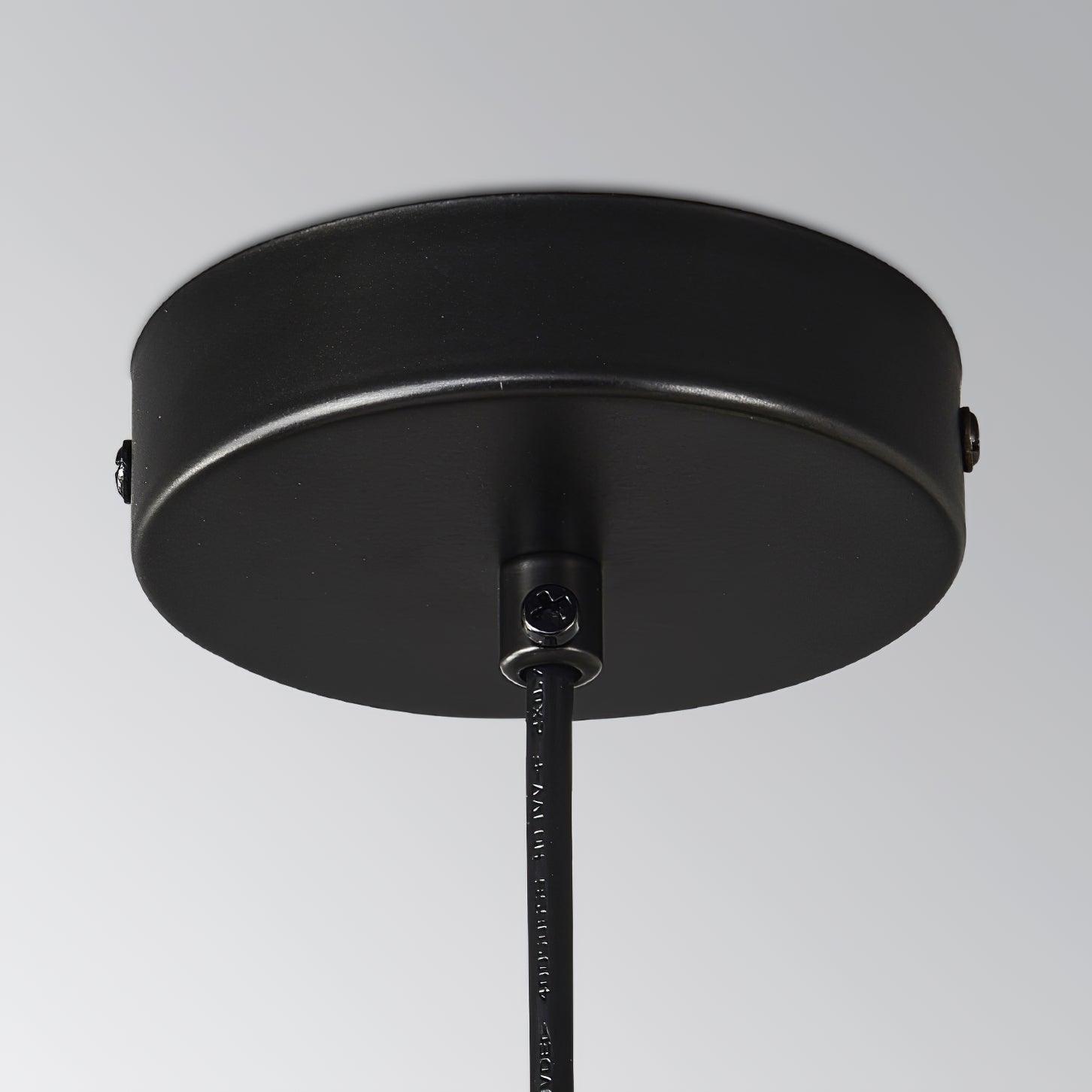 Lustra Pendant Lamp Frame Black Glass - Letslighting