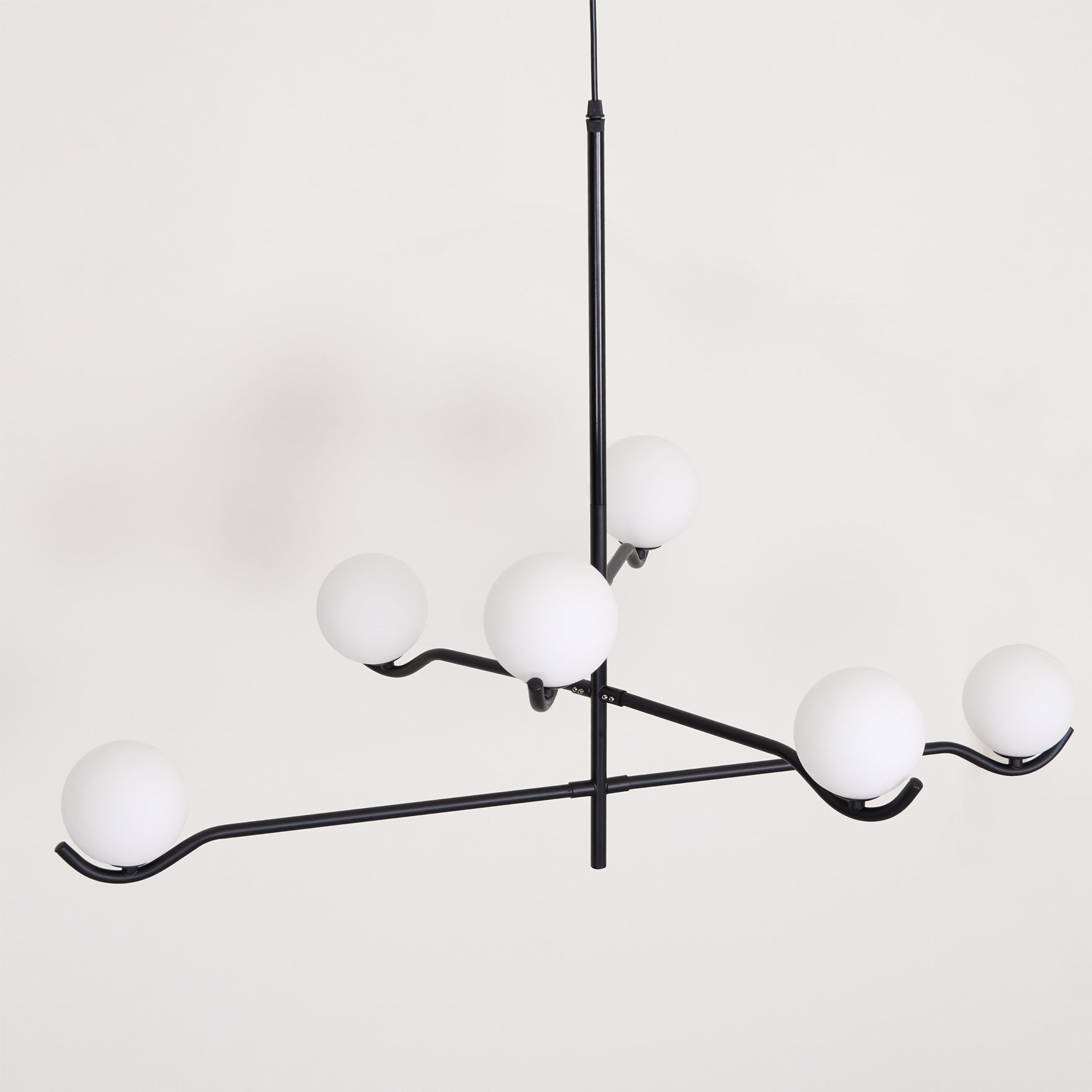 Lustra Pendant Lamp Frame Black Glass - Letslighting