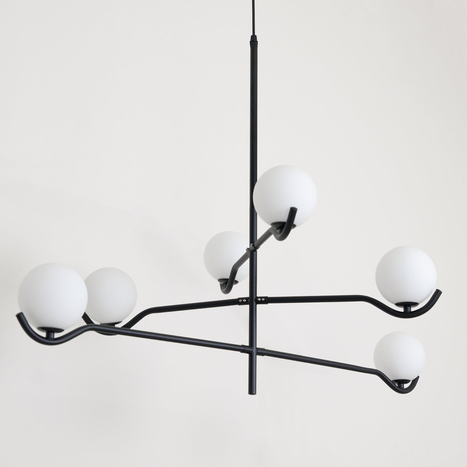 Lustra Pendant Lamp Frame Black Glass - Letslighting