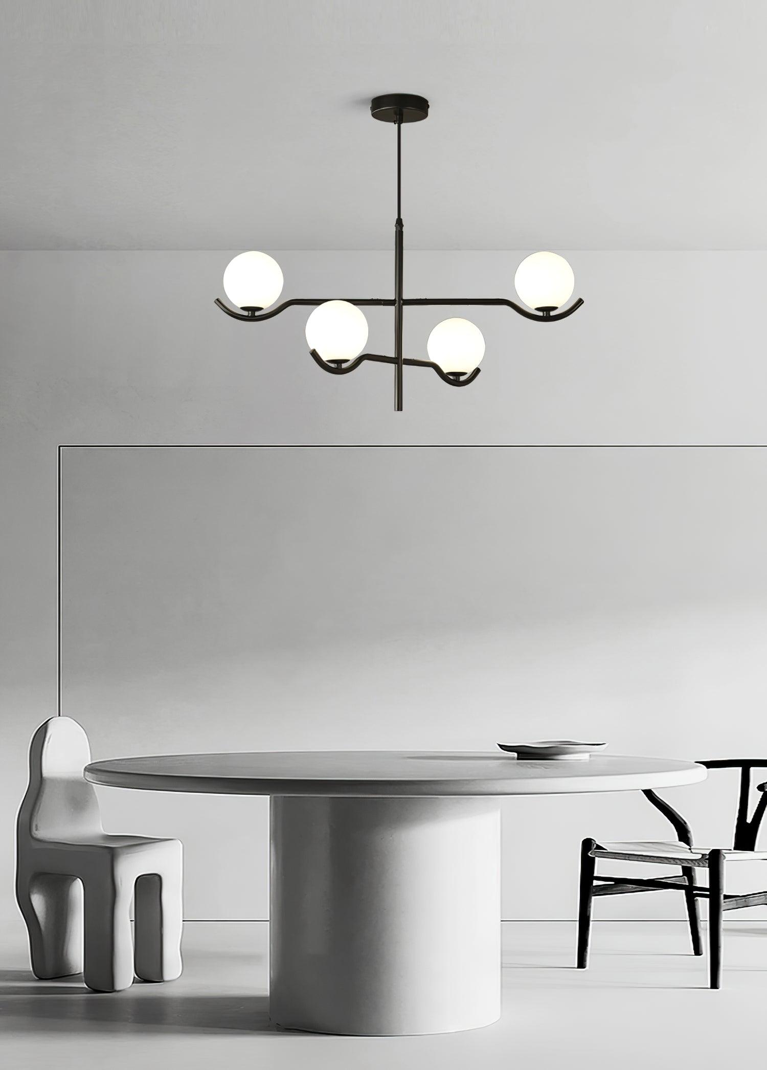 Lustra Pendant Lamp Frame Black Glass - Letslighting