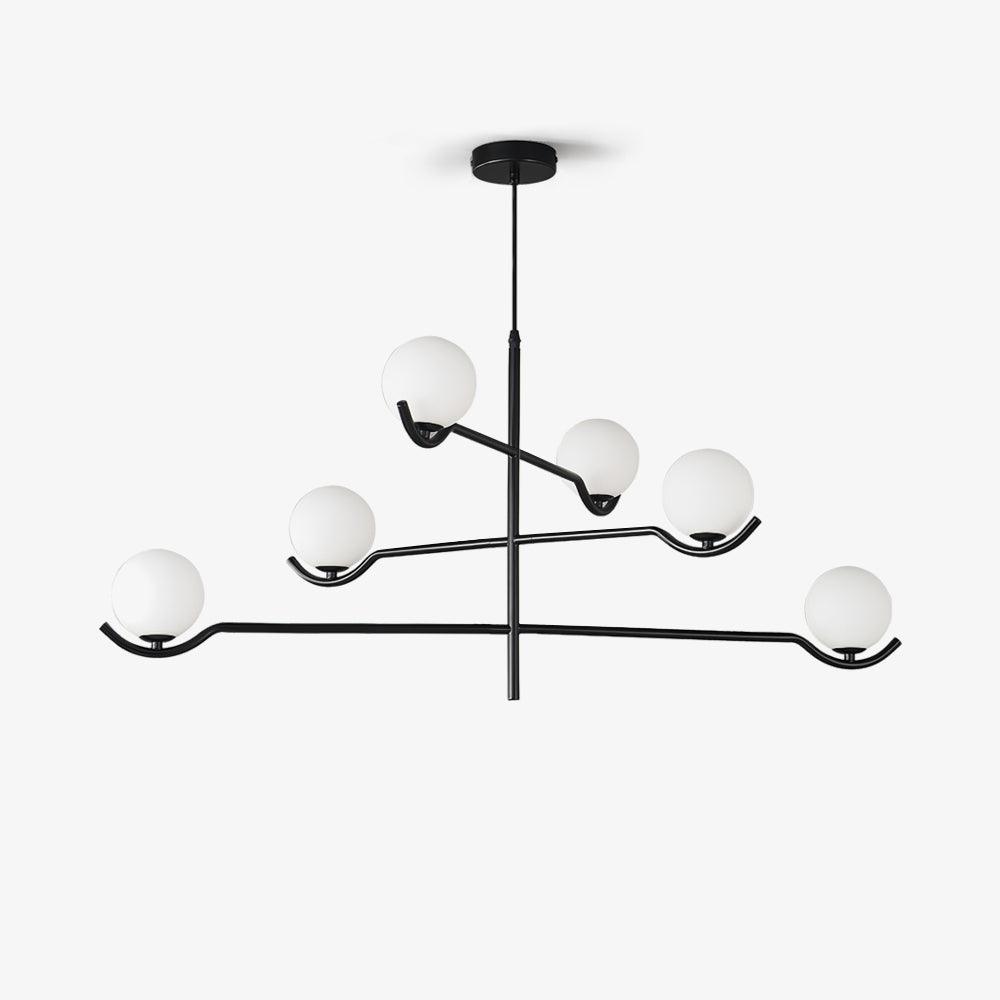 Lustra Pendant Lamp Frame Black Glass - Letslighting