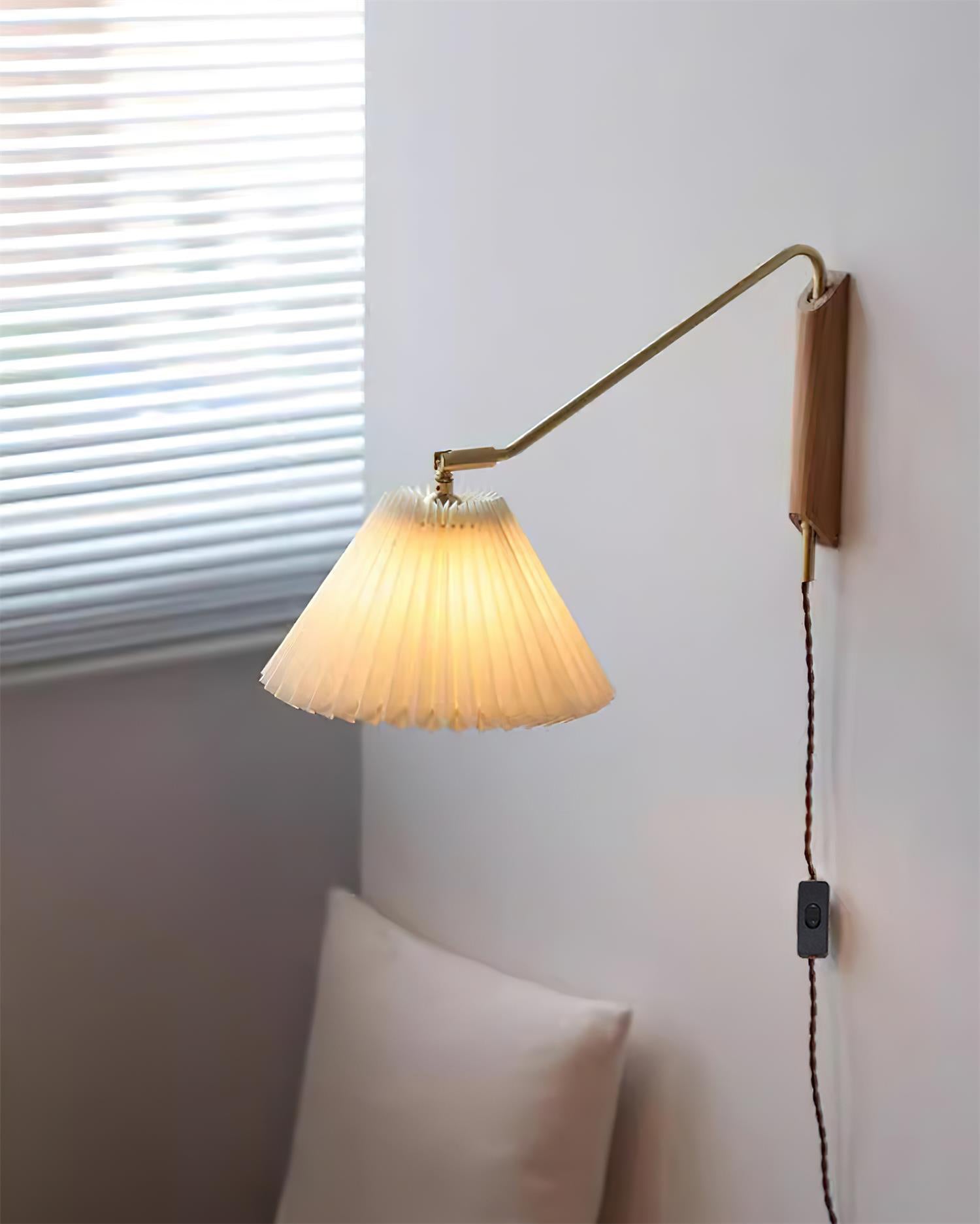 Feyora Pleated Fabric Wall Lamp - Letslighting