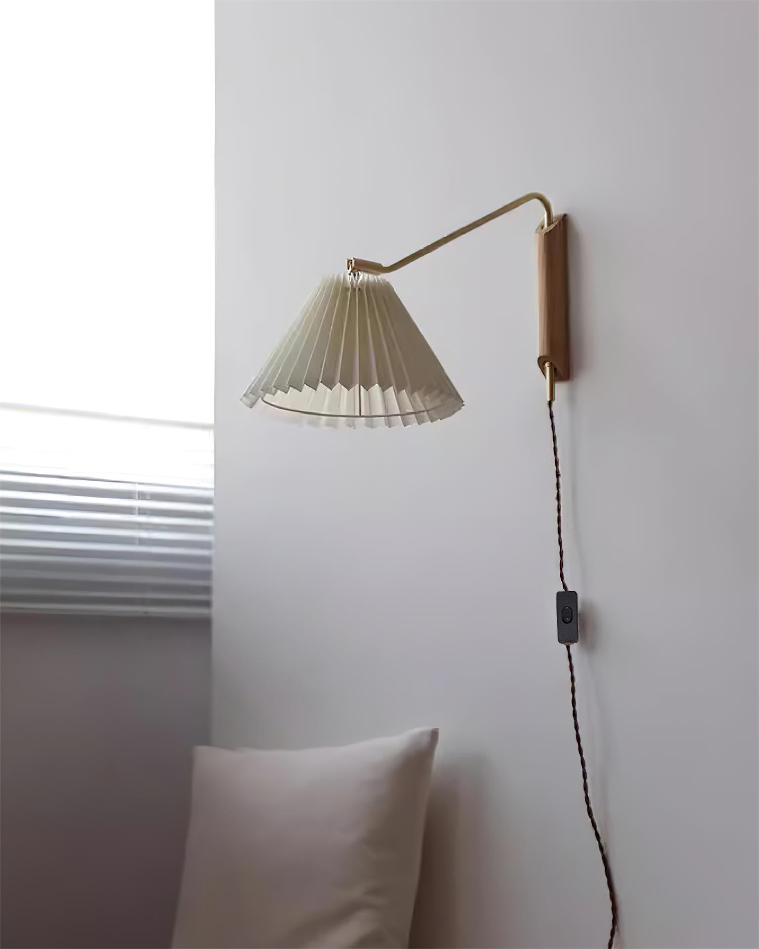 Feyora Pleated Fabric Wall Lamp - Letslighting