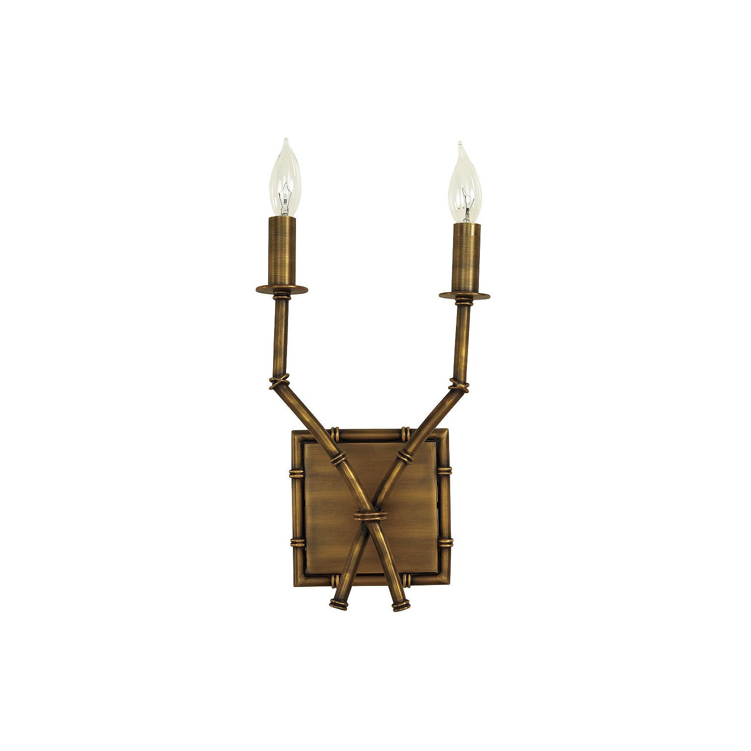 Yelp Vintage Industrial Double Arm Bamboo Fabric Sconce Wall Lamp - Letslighting