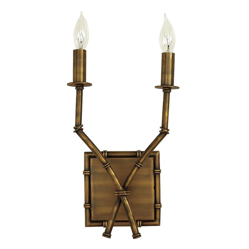 Yelp Vintage Industrial Double Arm Bamboo Fabric Sconce Wall Lamp - Letslighting