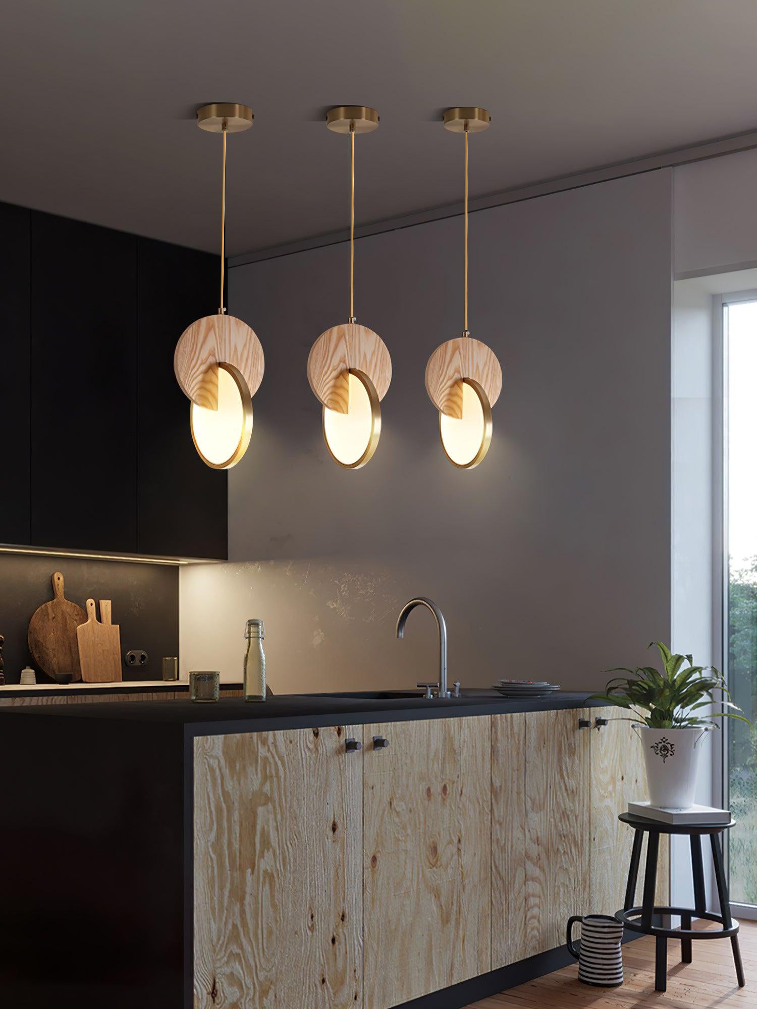 Lysola Wood Ring Pendant Light - Letslighting