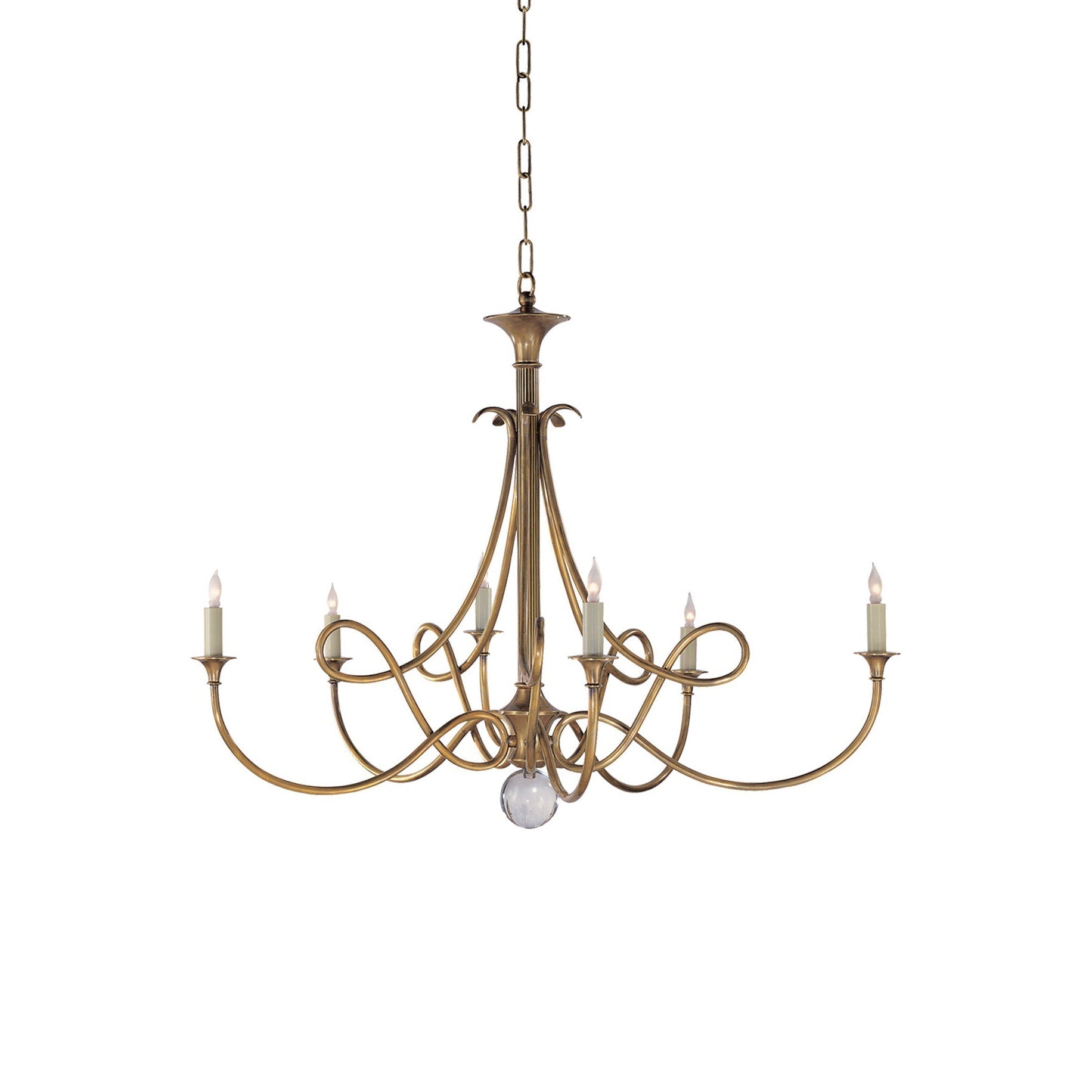 Braid Vintage Double Twist Brass Crystal Chandelier - Letslighting