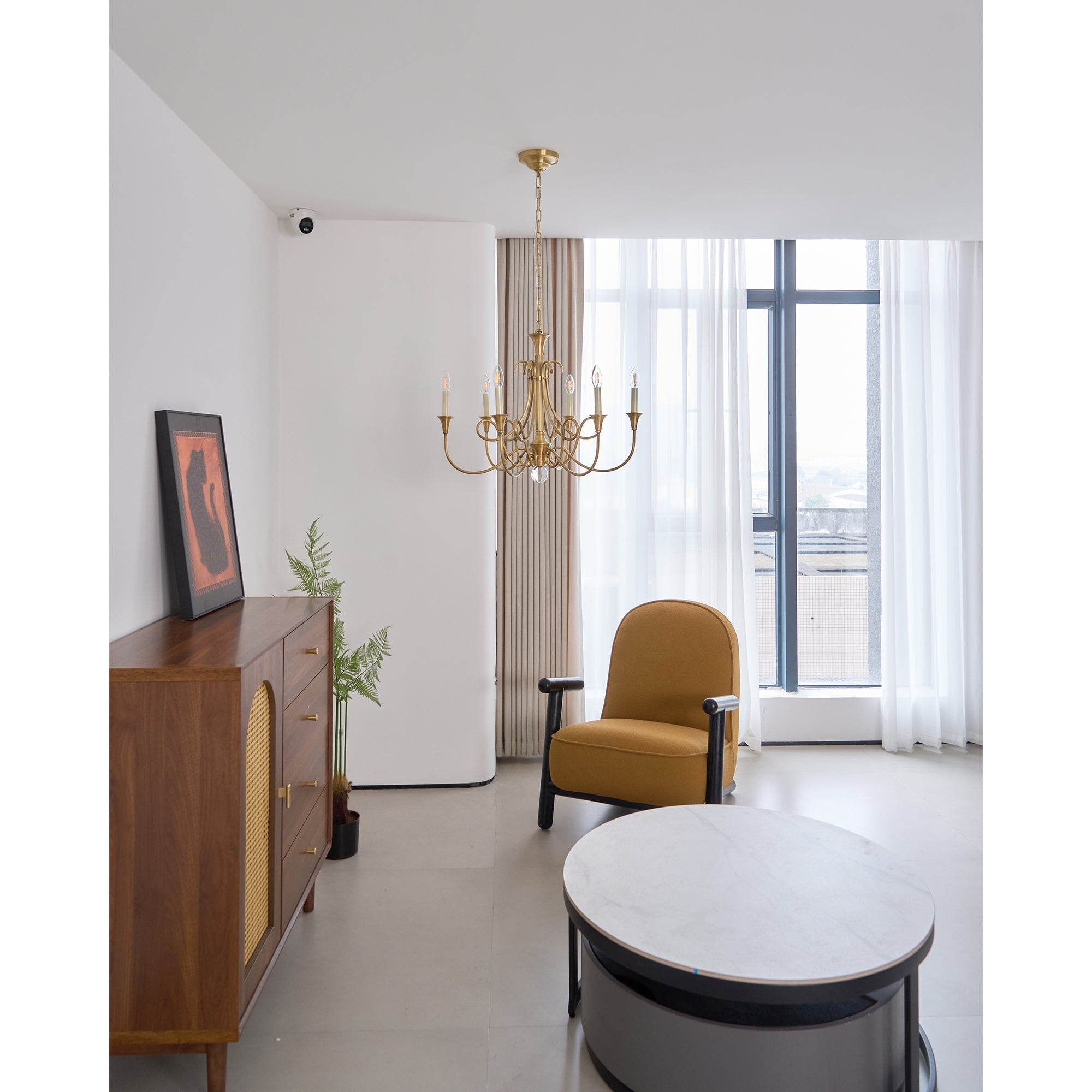 Lustra Chandelier Brass Double Twist Candelabra Crystal - Letslighting