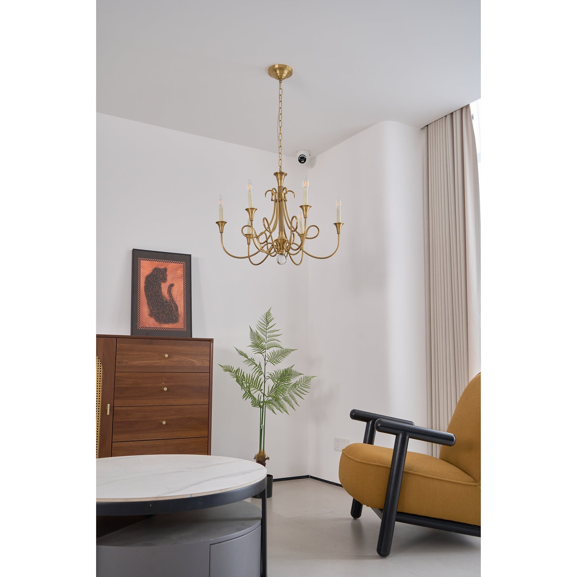 Lustra Chandelier Brass Double Twist Candelabra Crystal - Letslighting
