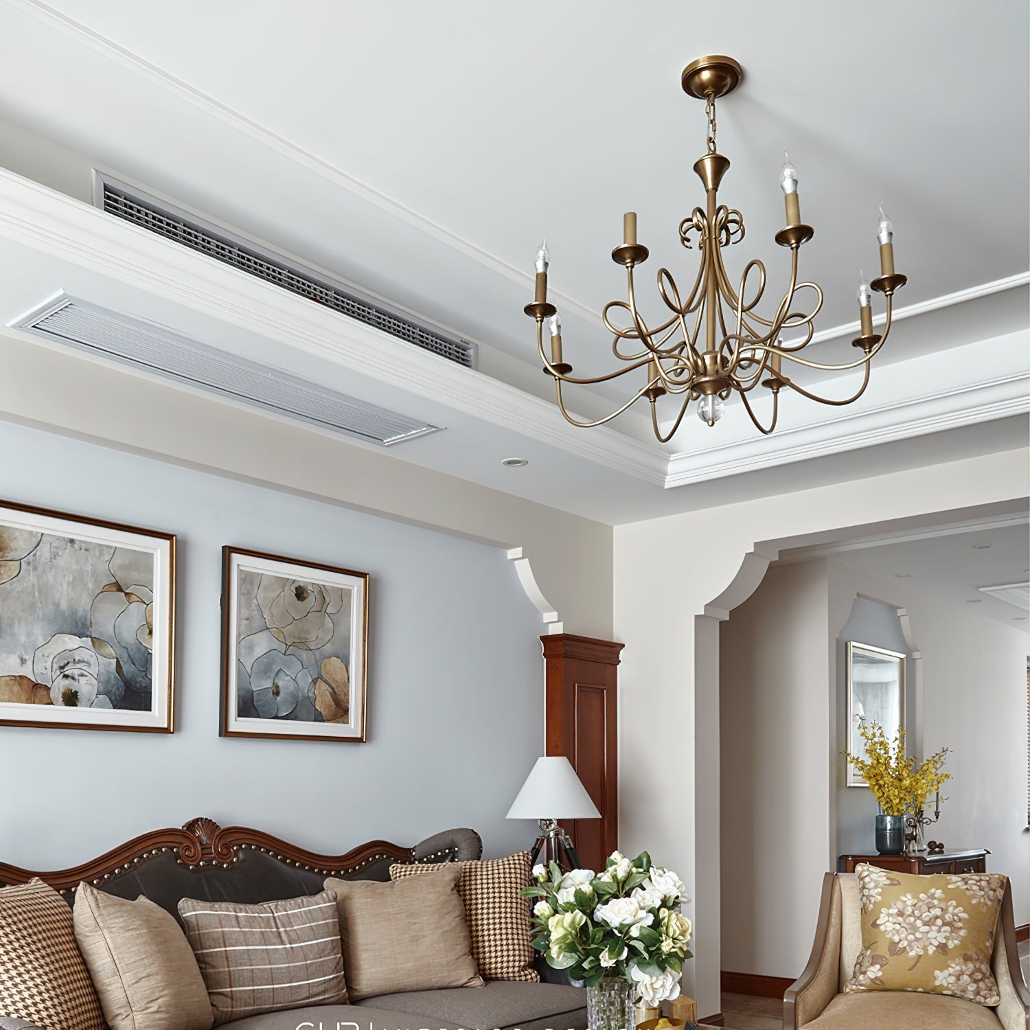 Braid Vintage Double Twist Brass Crystal Chandelier - Letslighting