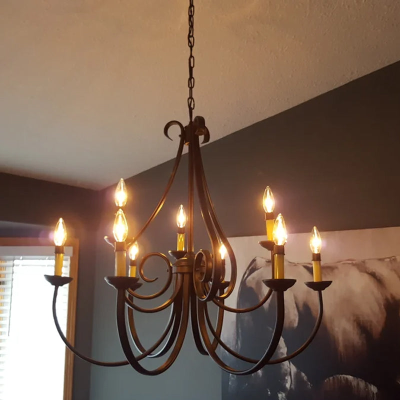 Cove Vintage Industrial Brass Chandeliers - Letslighting