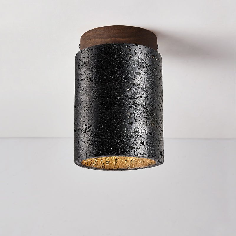 Draven Industrial Travertine Ceiling Light