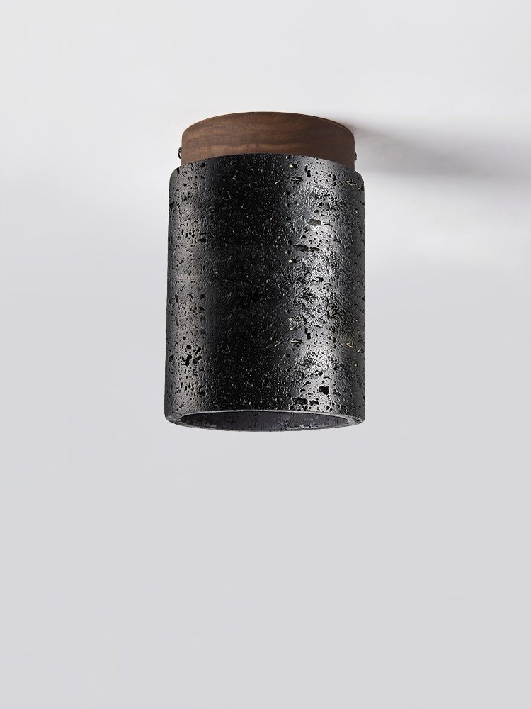 Draven Industrial Travertine Ceiling Light