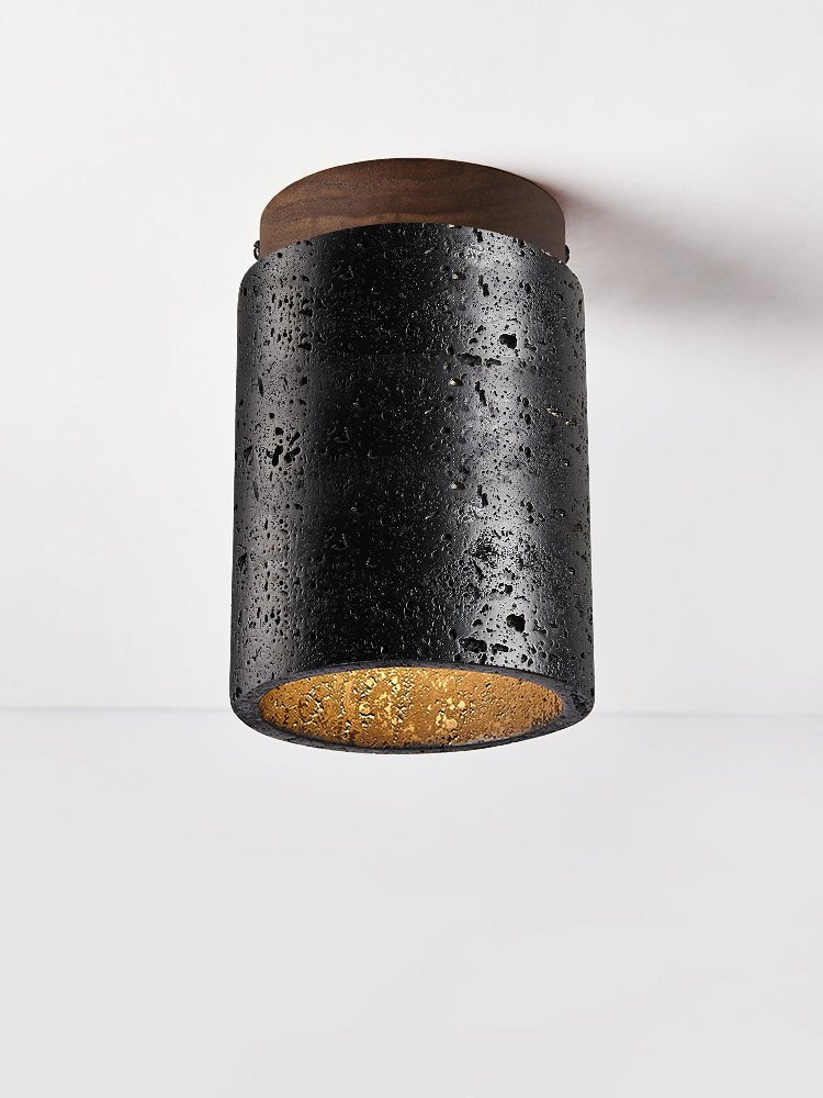 Draven Industrial Travertine Ceiling Light