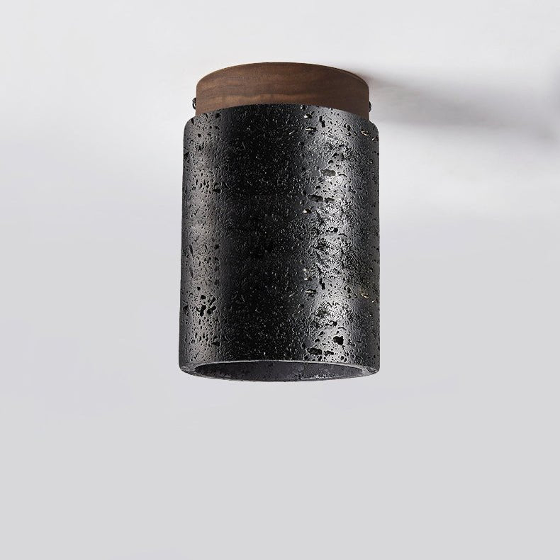 Draven Industrial Travertine Ceiling Light