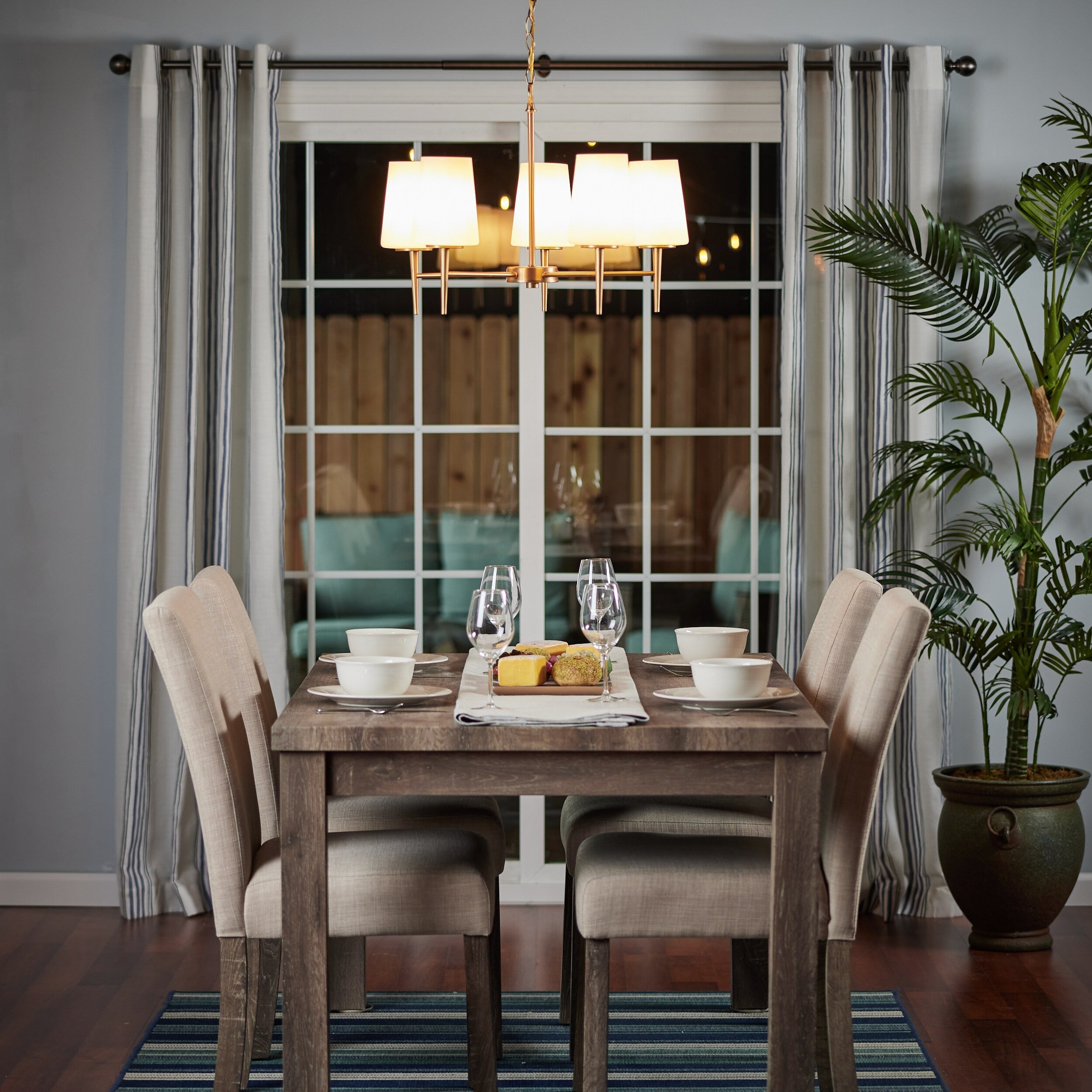 Gaze Elegance Vintage Brass Glass Chandelier - Letslighting