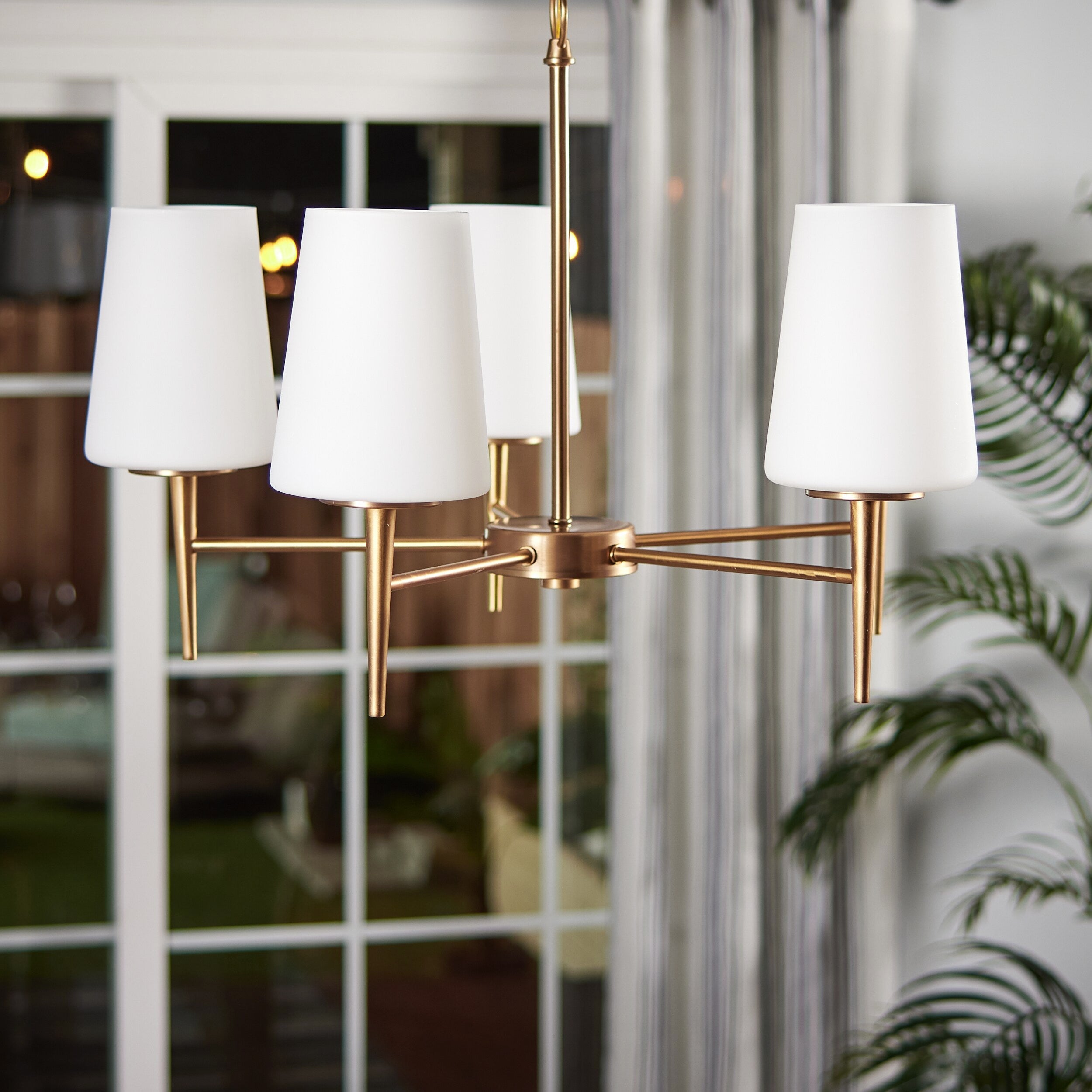 Gaze Elegance Vintage Brass Glass Chandelier - Letslighting