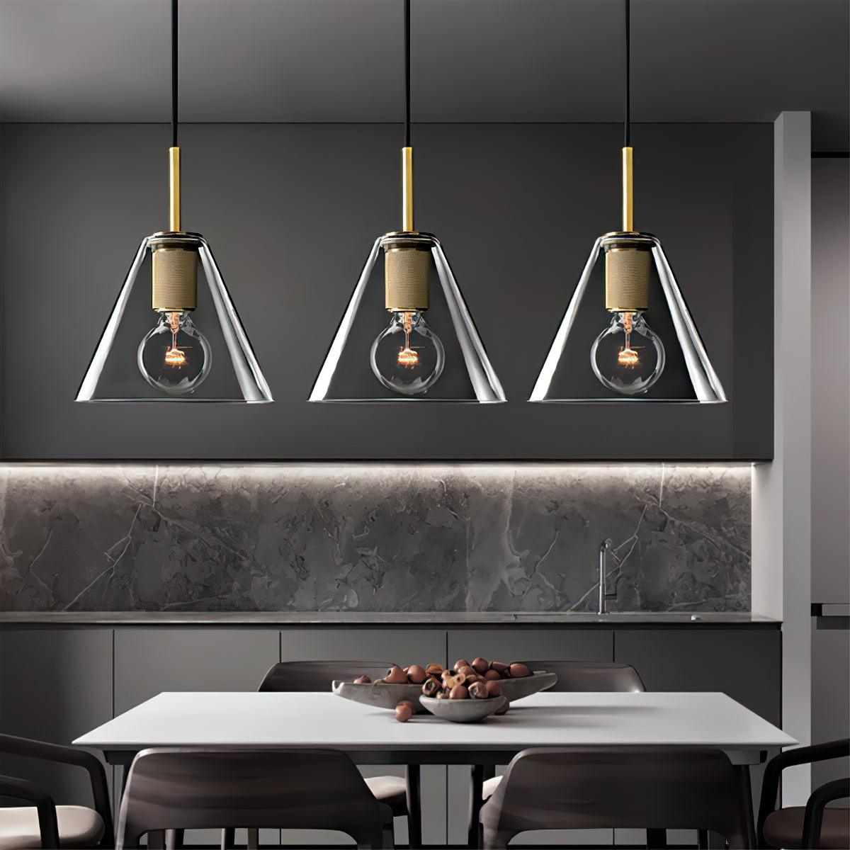 Pendant Lamp Brass Minimalist Fixture for Dining or Kitchen - Letslighting
