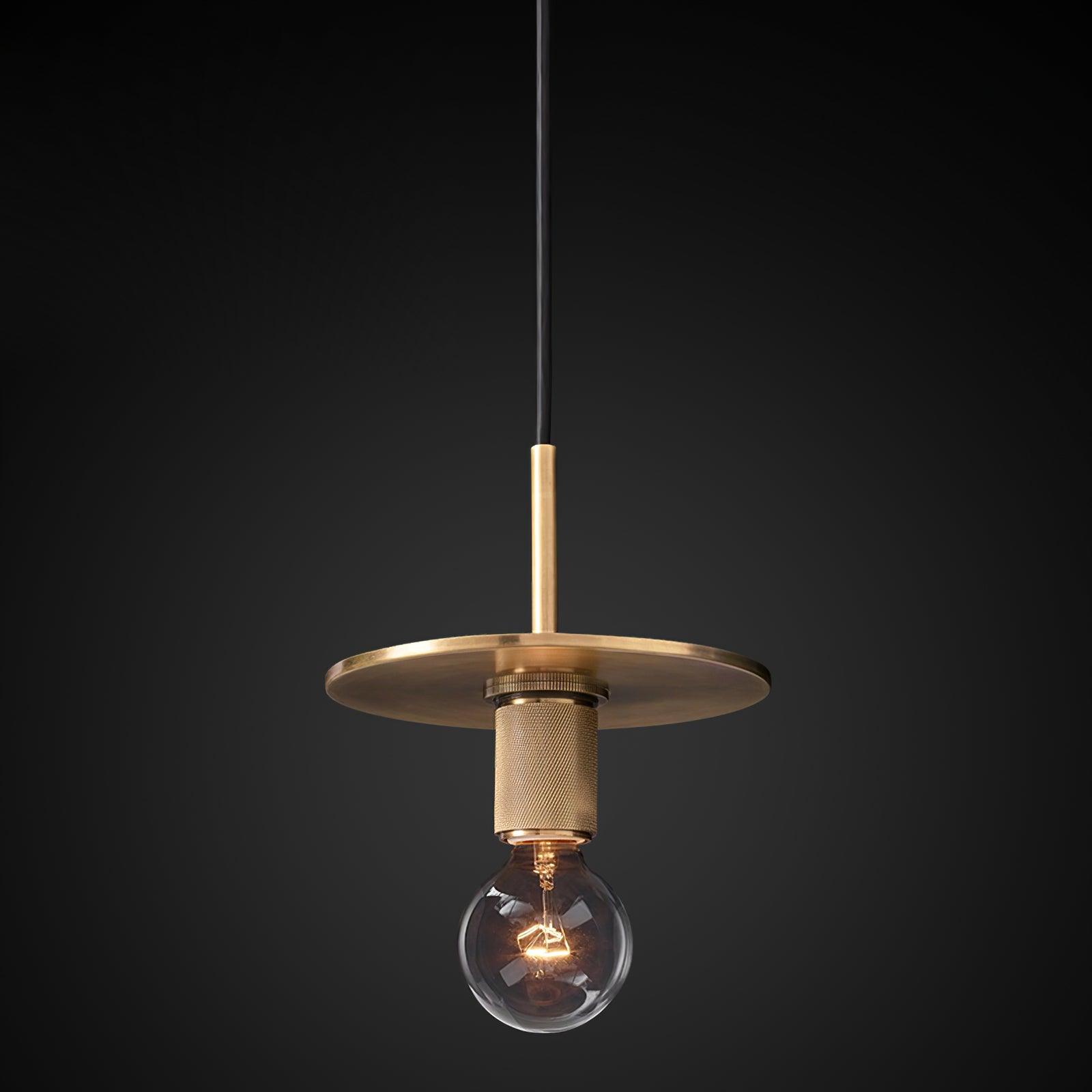 Pendant Lamp Brass Minimalist Fixture for Dining or Kitchen - Letslighting