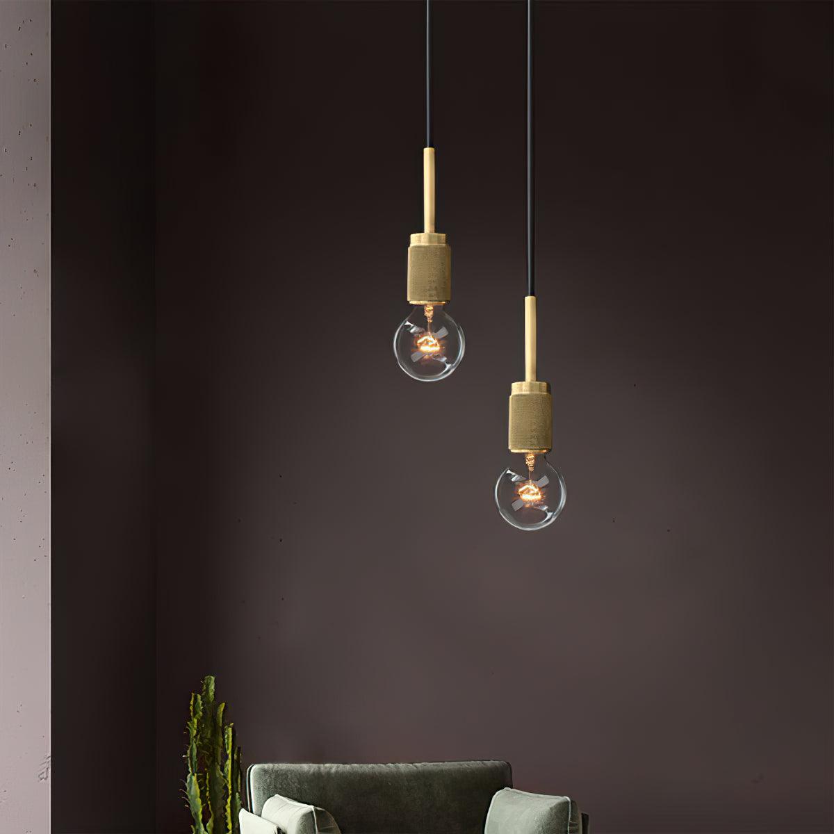 Pendant Lamp Brass Minimalist Fixture for Dining or Kitchen - Letslighting
