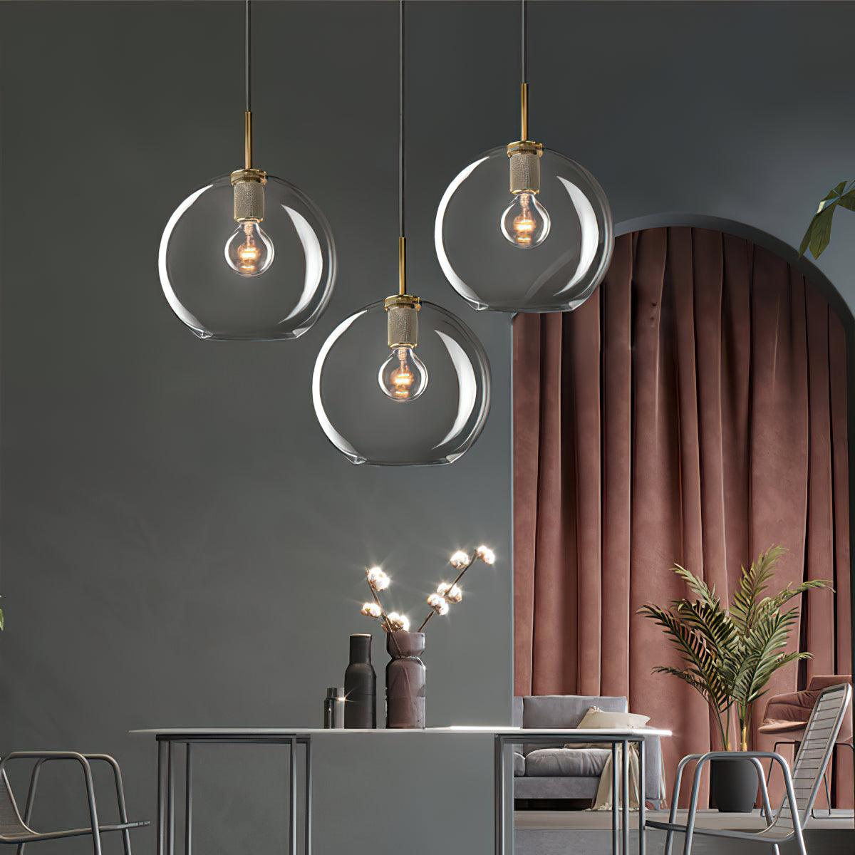 Pendant Lamp Brass Minimalist Fixture for Dining or Kitchen - Letslighting