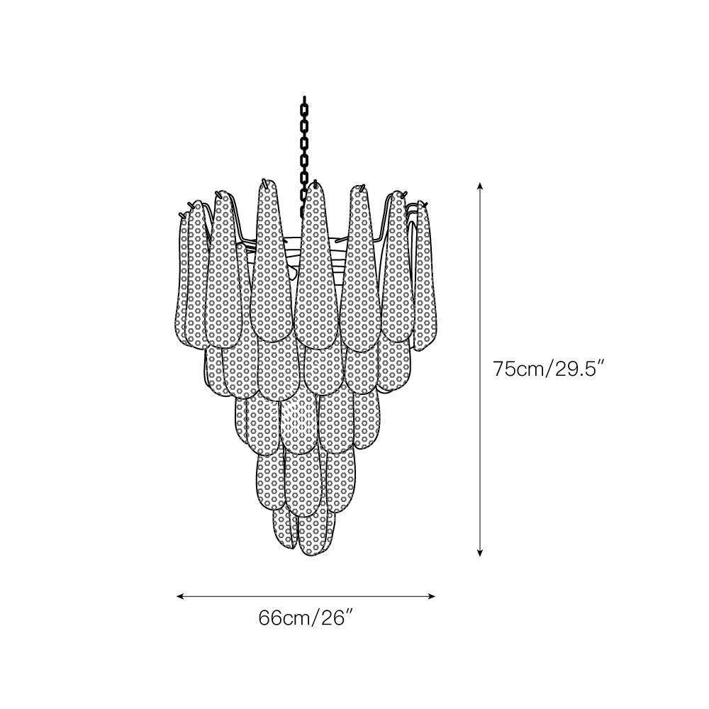 Inset Premium Drop Murano Glass Chandelier - Letslighting