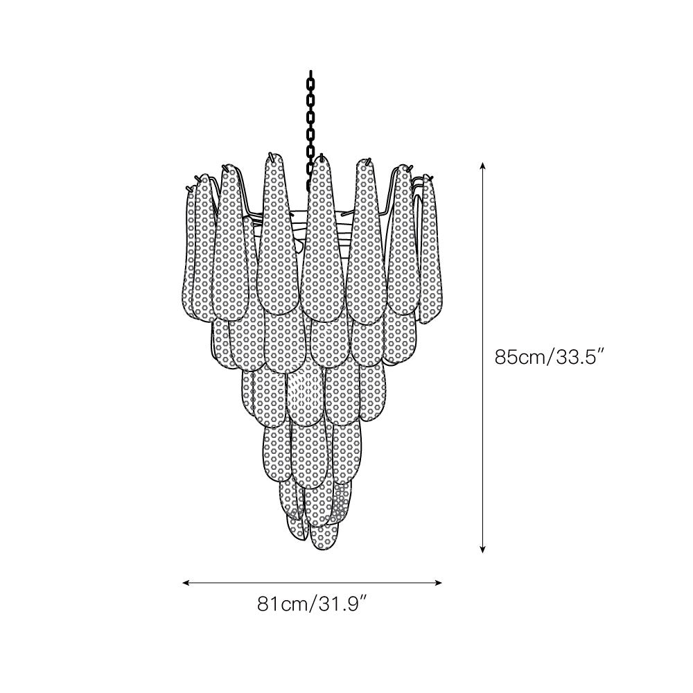 Inset Premium Drop Murano Glass Chandelier - Letslighting