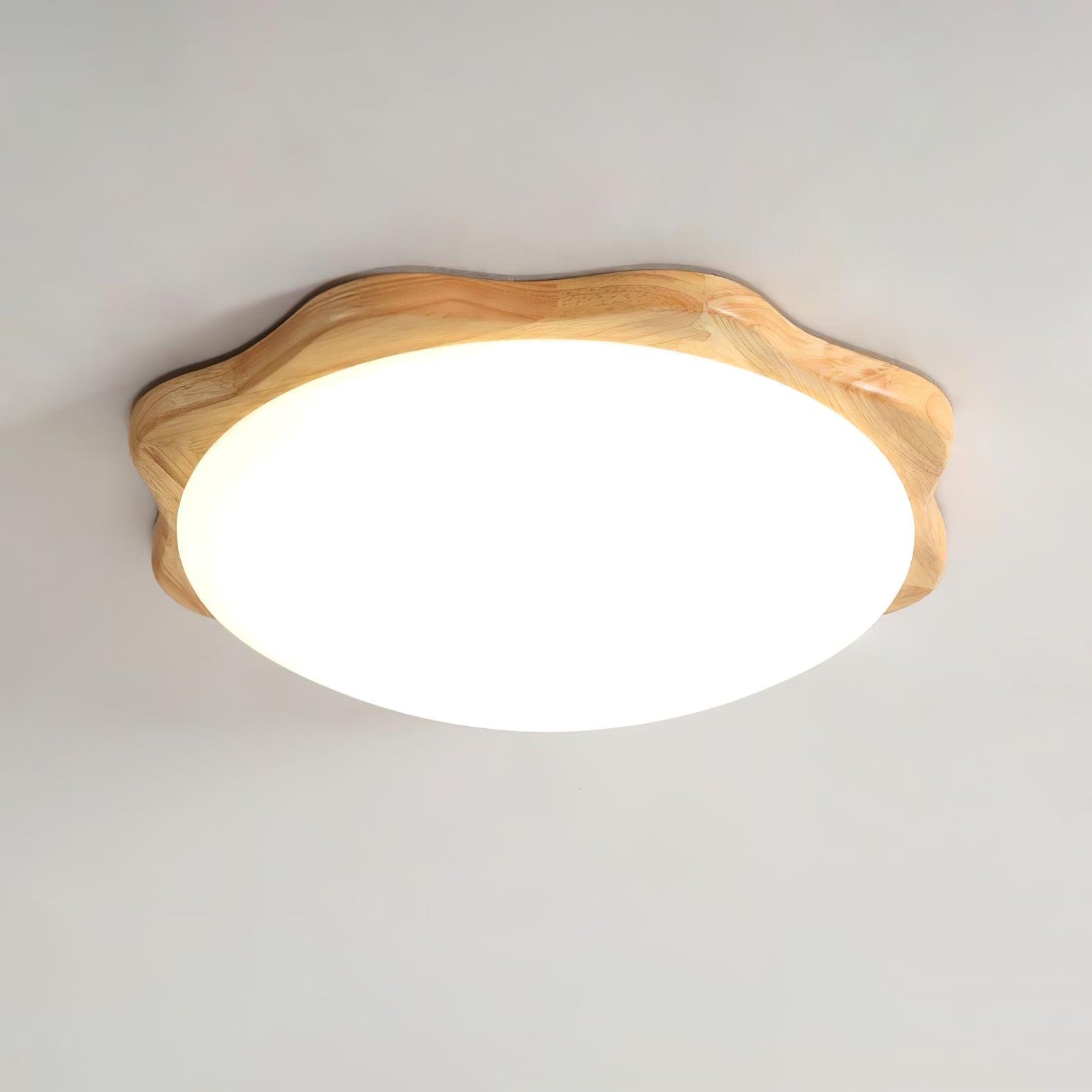 Myshae Modern Minimalist Drum Wood Ceiling Lamp - Letslighting