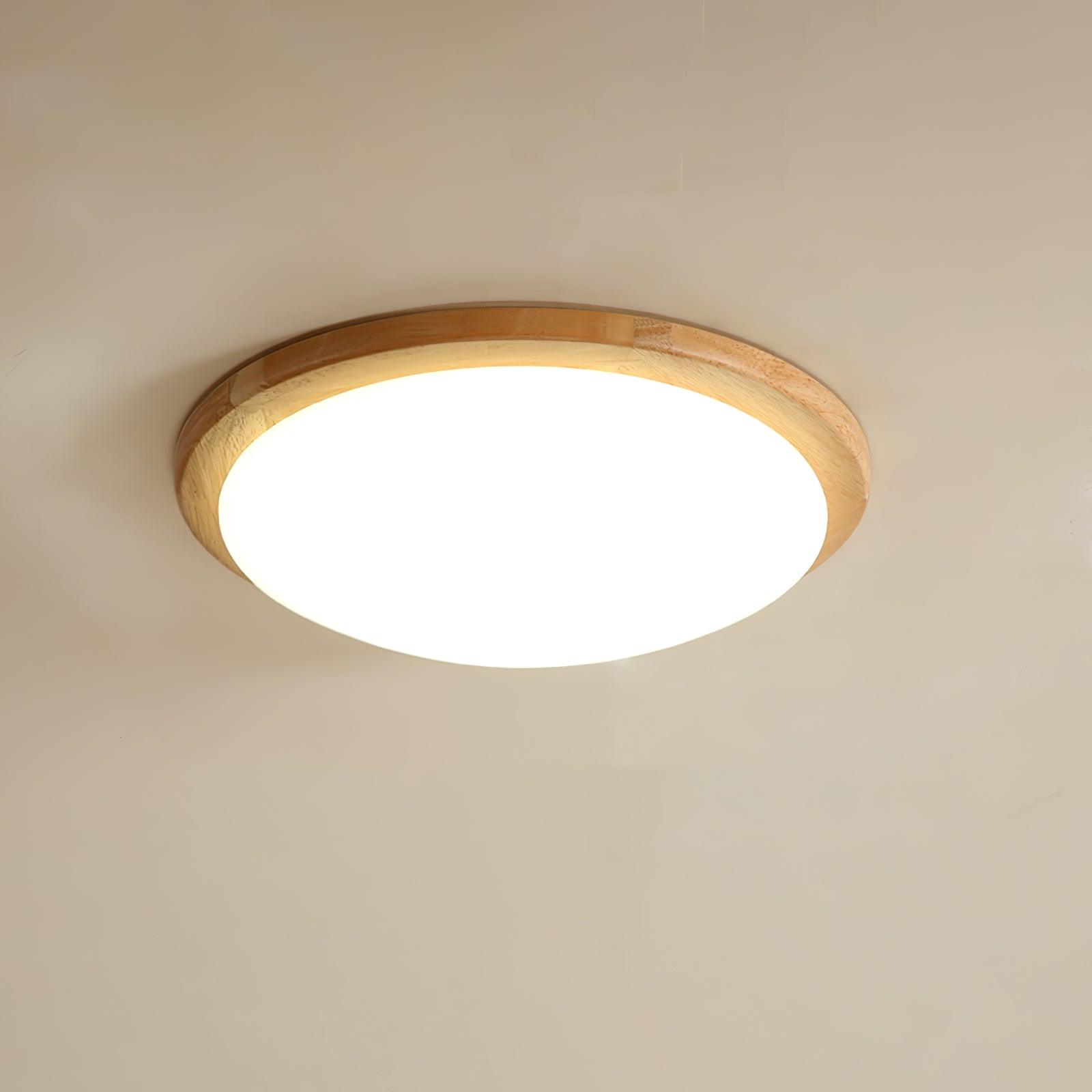 Myshae Modern Minimalist Drum Wood Ceiling Lamp - Letslighting