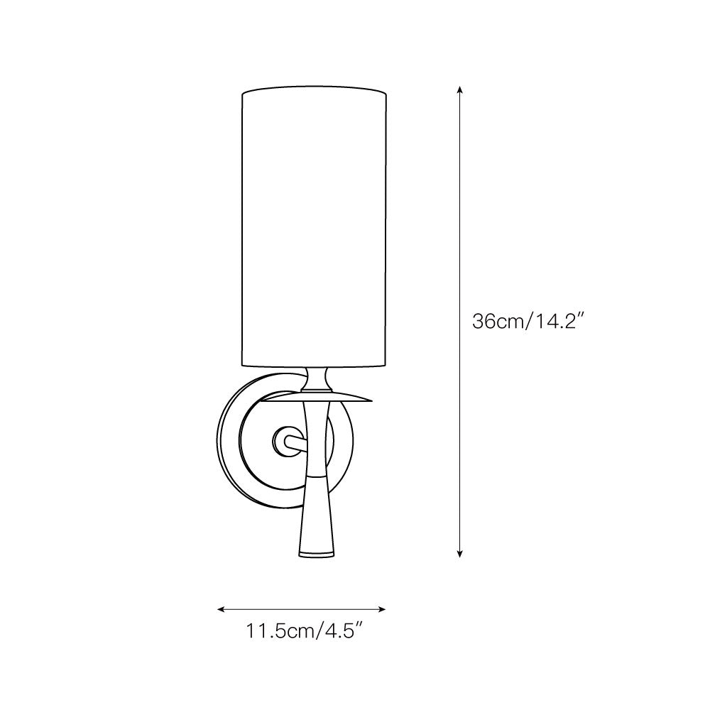 Knight Modern Minimalist Fabric Glass Wall Lamp - Letslighting