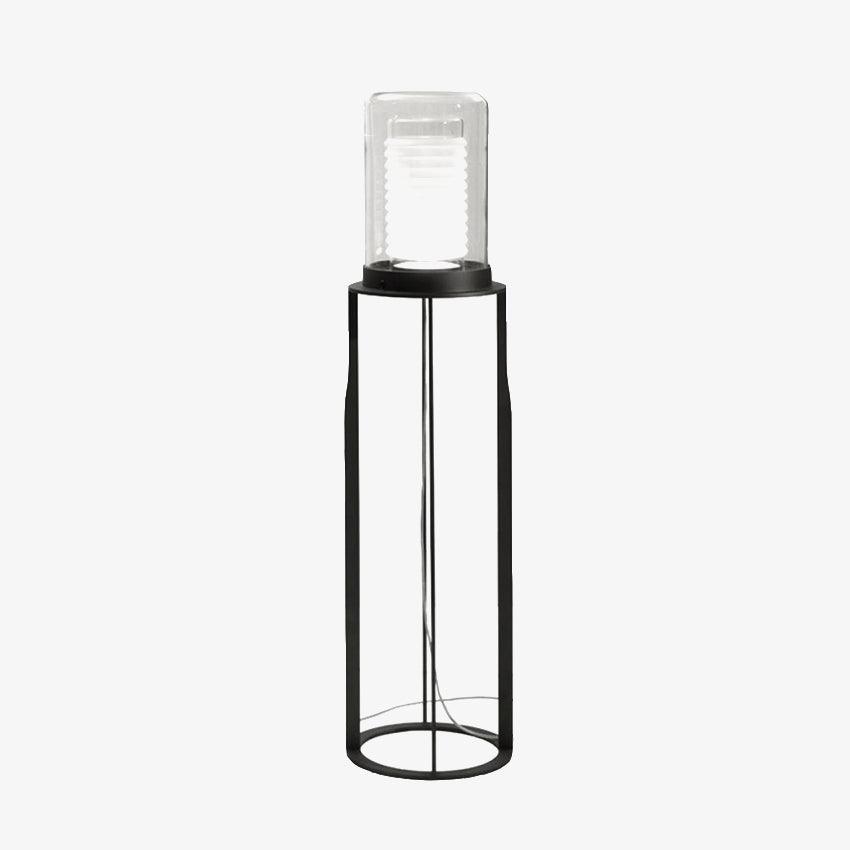 Vega Dual Cylinder Glass Floor Lamp - Letslighting