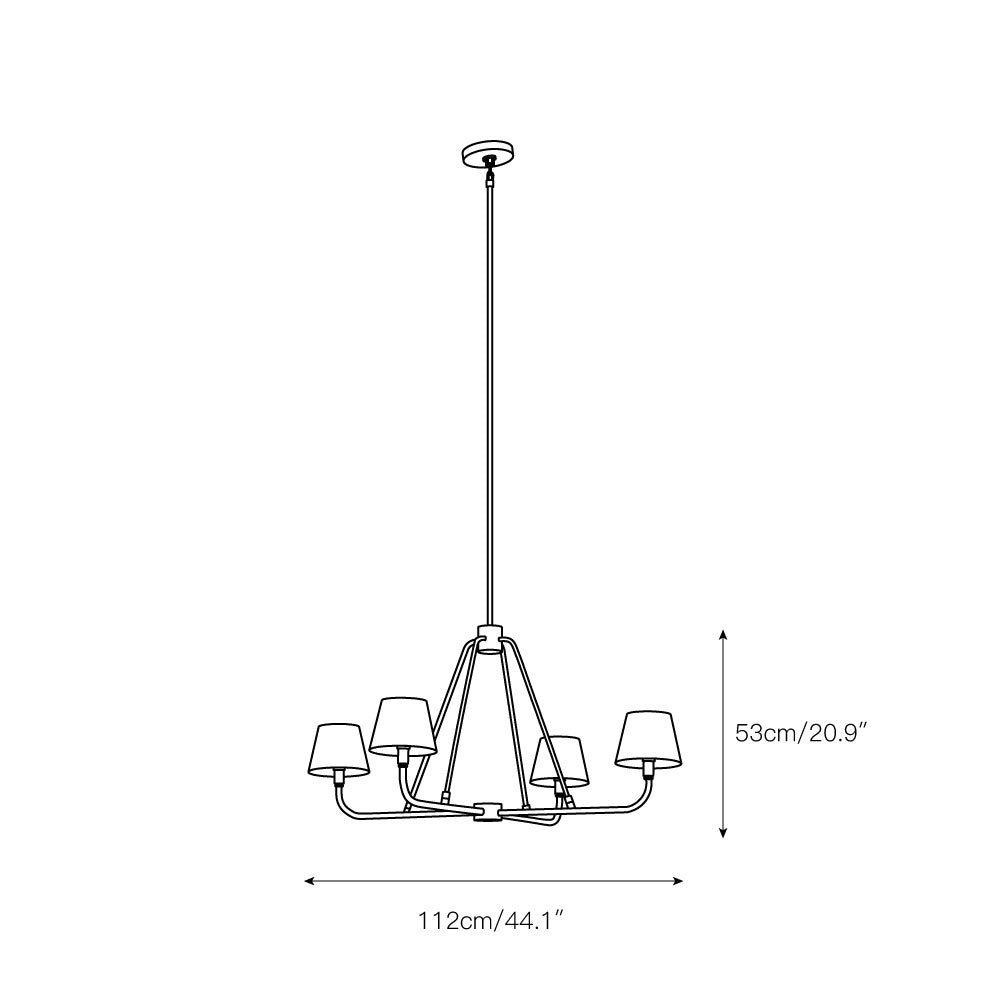Nook Vintage Industrial Brass Chandelier - Letslighting