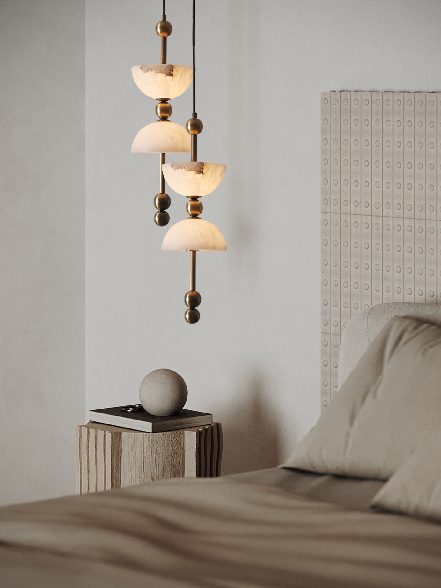 Duo Modern Glass & Metal Pendant Light