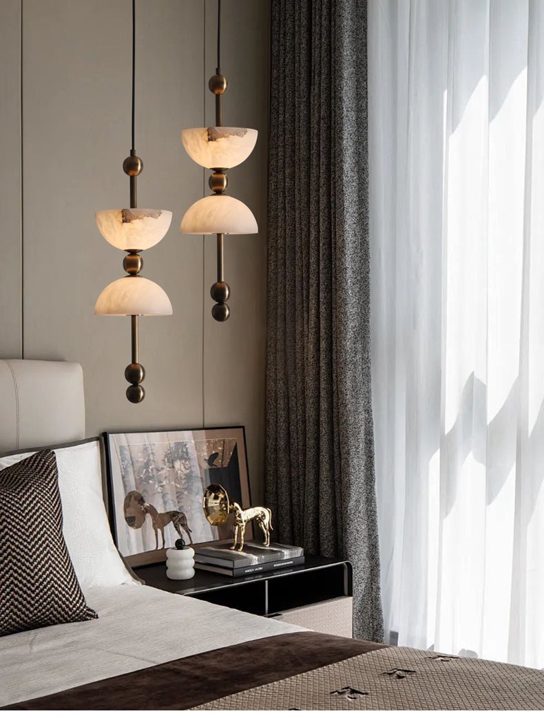 Duo Modern Glass & Metal Pendant Light