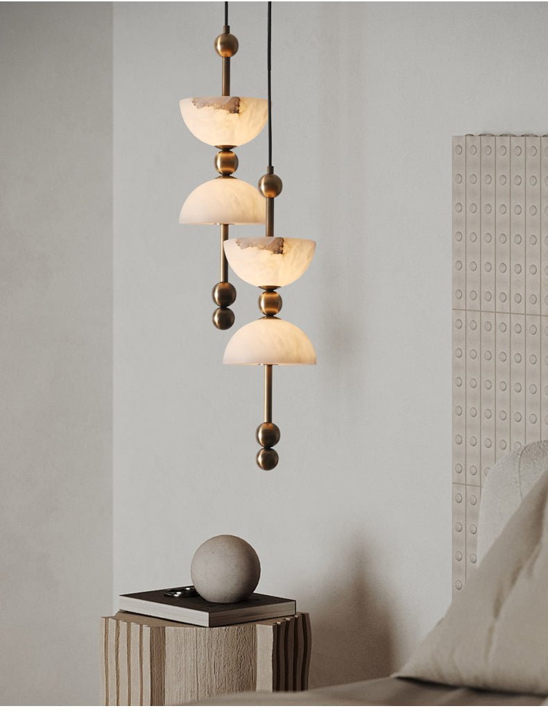 Duo Modern Glass & Metal Pendant Light