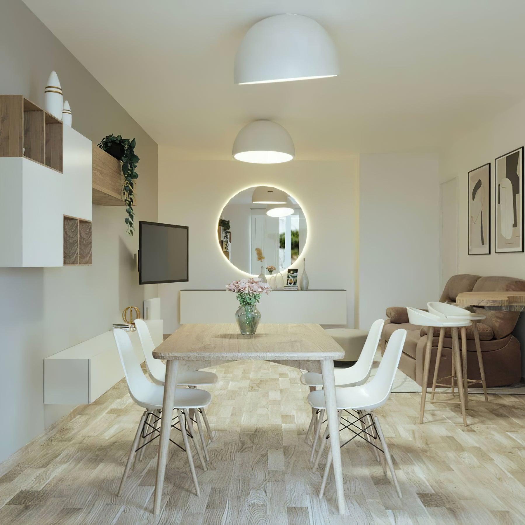 Ceiling Lamp Dome Wood Interior Warm Modern Minimalist - Letslighting