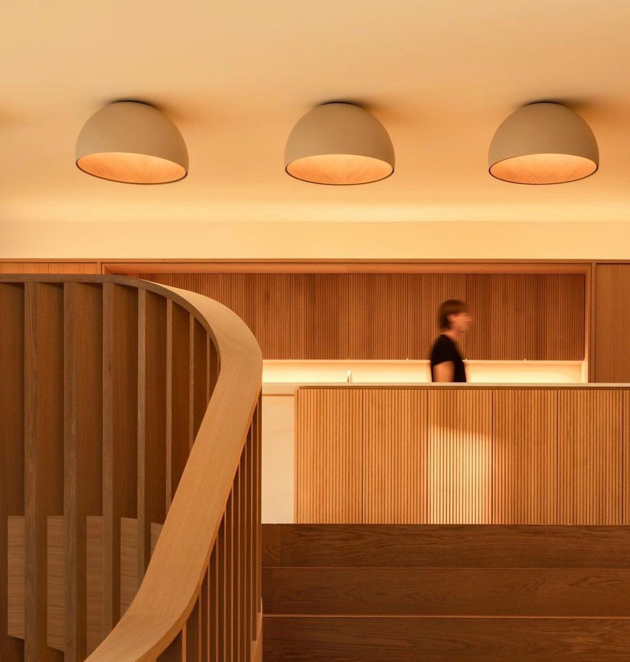 Ceiling Lamp Dome Wood Interior Warm Modern Minimalist - Letslighting