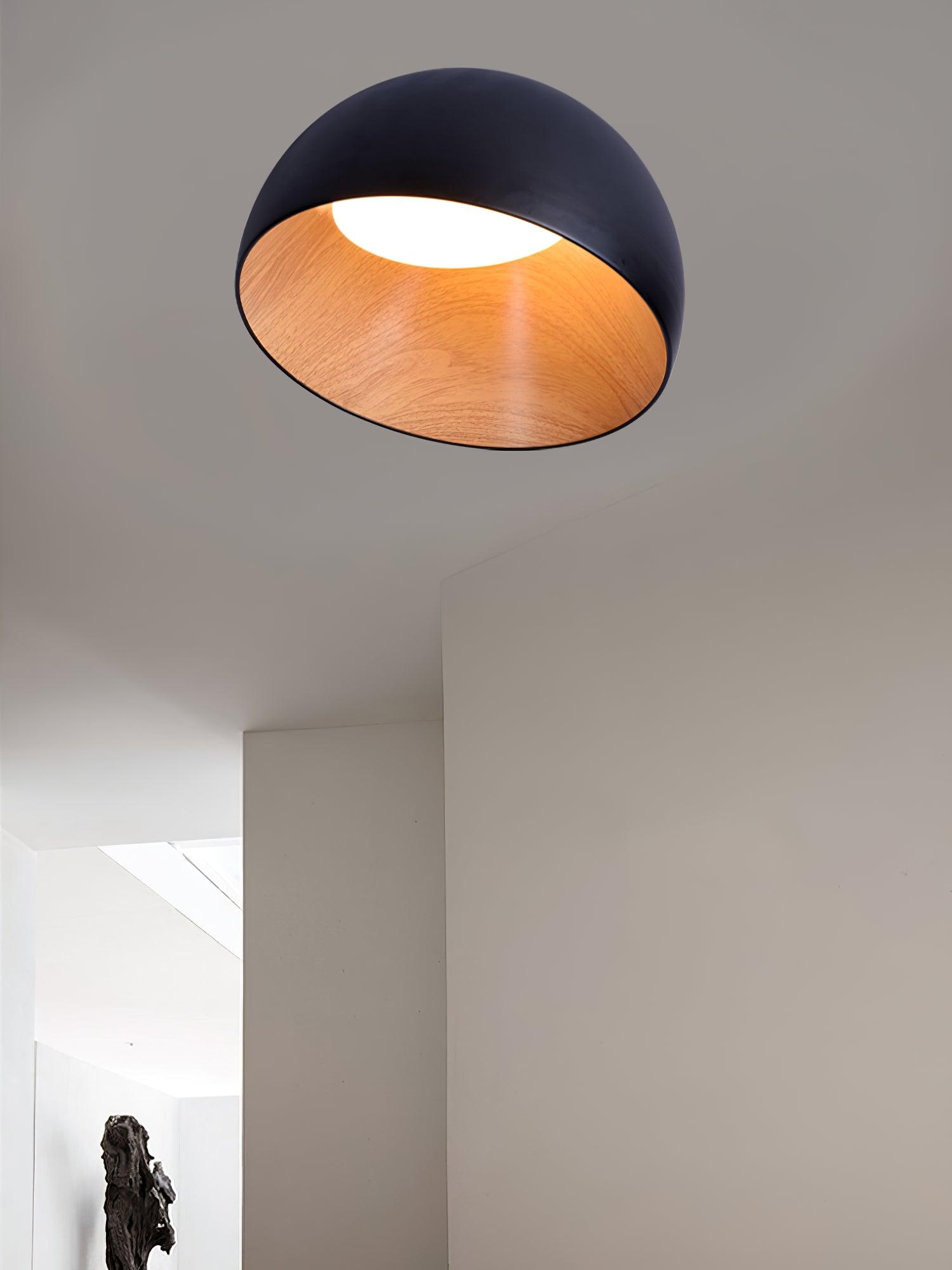 Ceiling Lamp Dome Wood Interior Warm Modern Minimalist - Letslighting