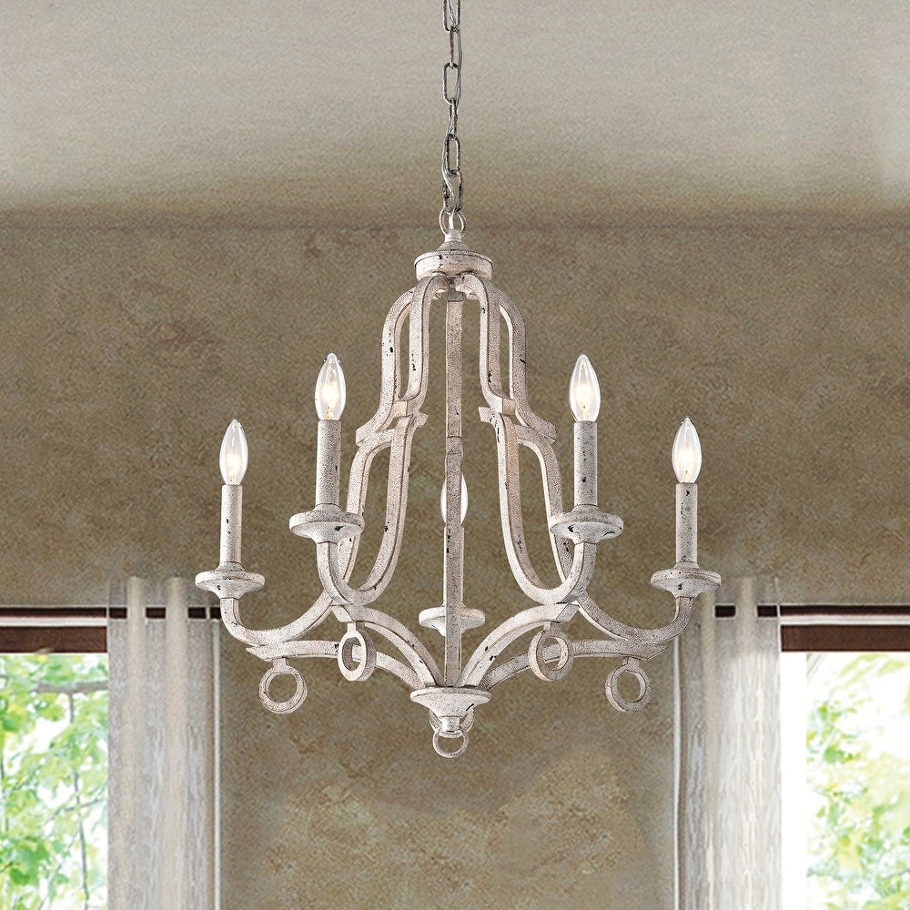 Tinge Vintage Industrial Brass Metal Chandelier - Letslighting