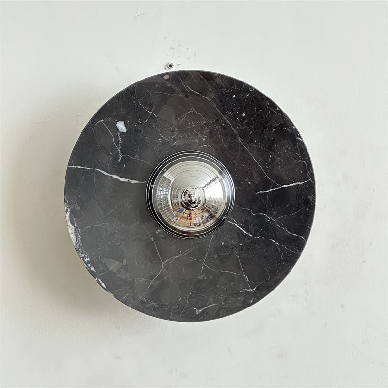 Alba Modern Minimalist Chrome Marble Wall Lamp - Letslighting