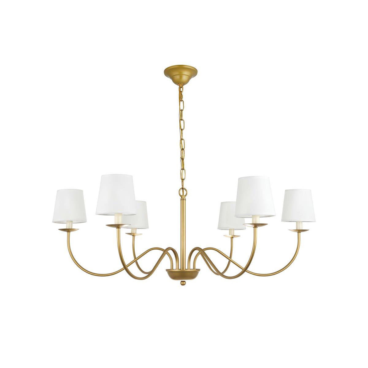 Amble Vintage Industrial Brass Fabric Chandelier - Letslighting
