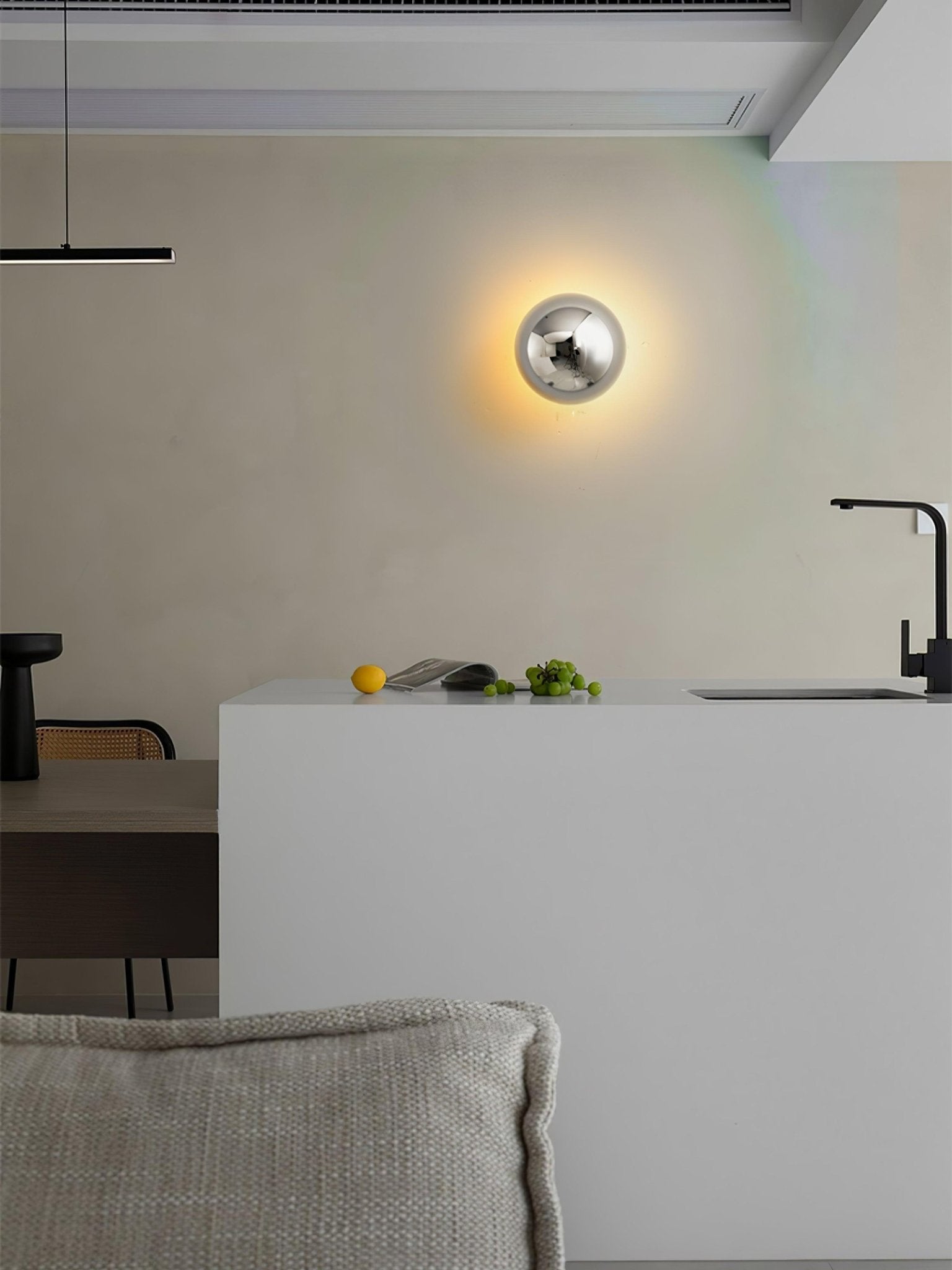 Louisa Modern Minimalist Sphere Sconce Wall Lamp - Letslighting