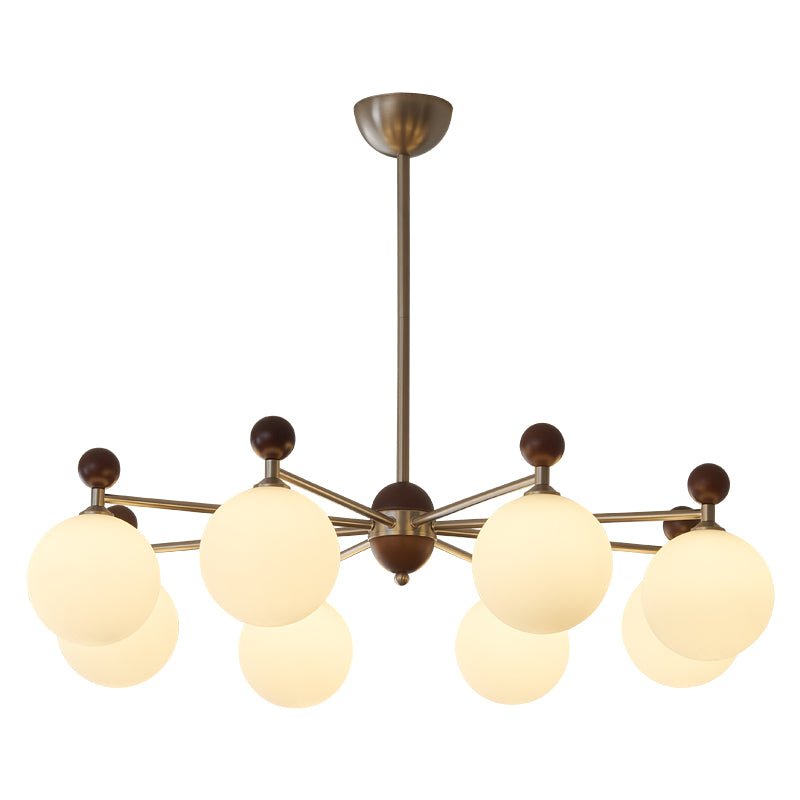 Cimirora Traditional Elegance Wood Glass Chandelier - Letslighting