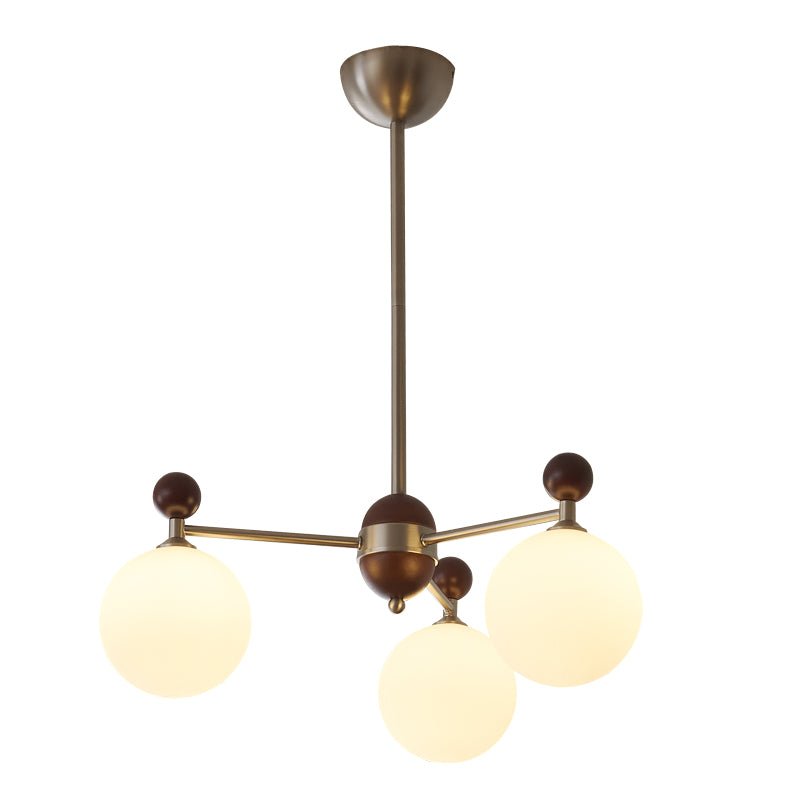 Cimirora Traditional Elegance Wood Glass Chandelier - Letslighting