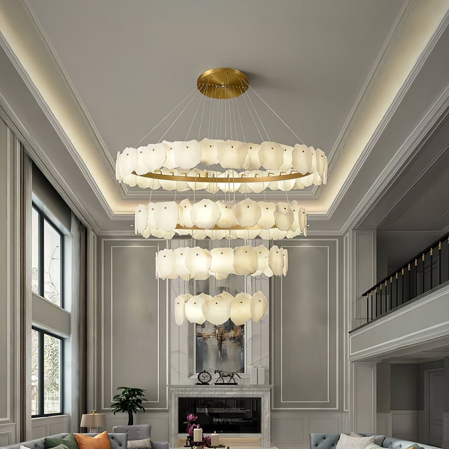 Selene Luxury Alabaster Chandelier