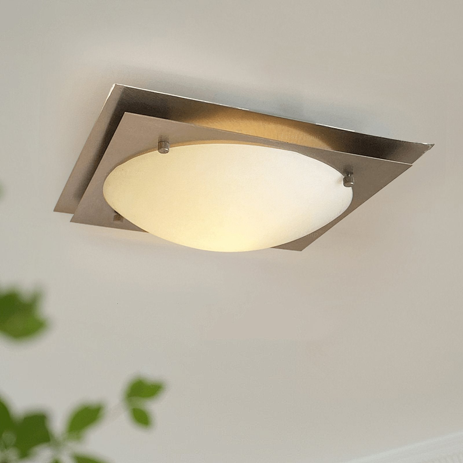 Astrain Glass & steel Ceiling Lamp - Letslighting